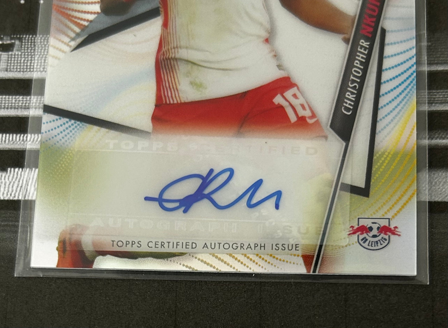 2020-21 Topps Finest UEFA Champions League - CHRISTOPHER NKUNKU (RB LEIPZIG) Base Card Autograph #FA-CN