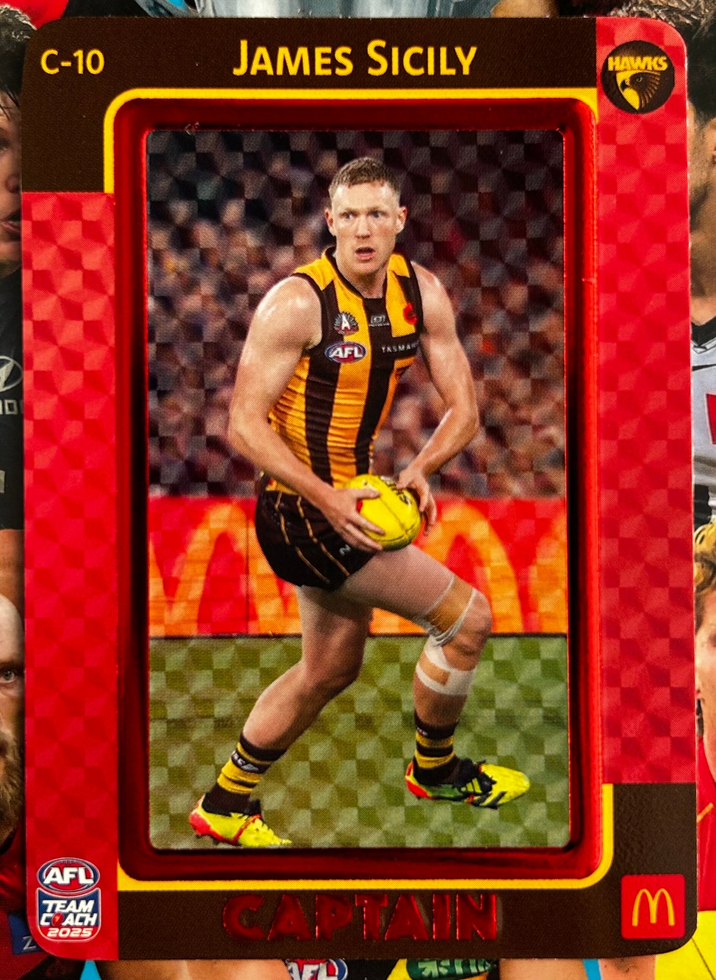 AFL Teamcoach 2025 Trading Card Collection - Single MACCAS MEN'S CAPTAINS RED Cards (C-01 to C-18)
