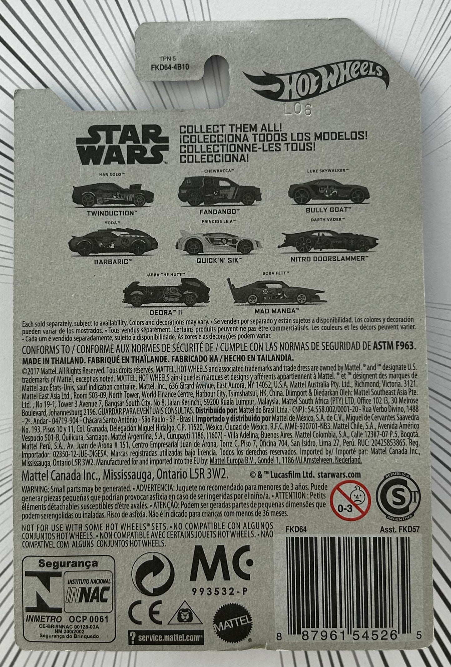 Mattel Hot Wheels Diecast 1:64 - Princess Leia 5/8 Star Wars