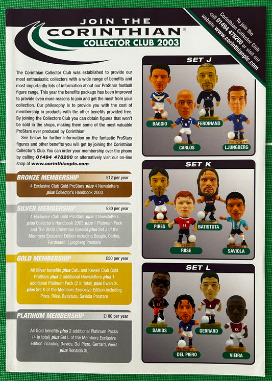 Corinthian Collector Club 2003 Promotional Flyer & Membership Order Form