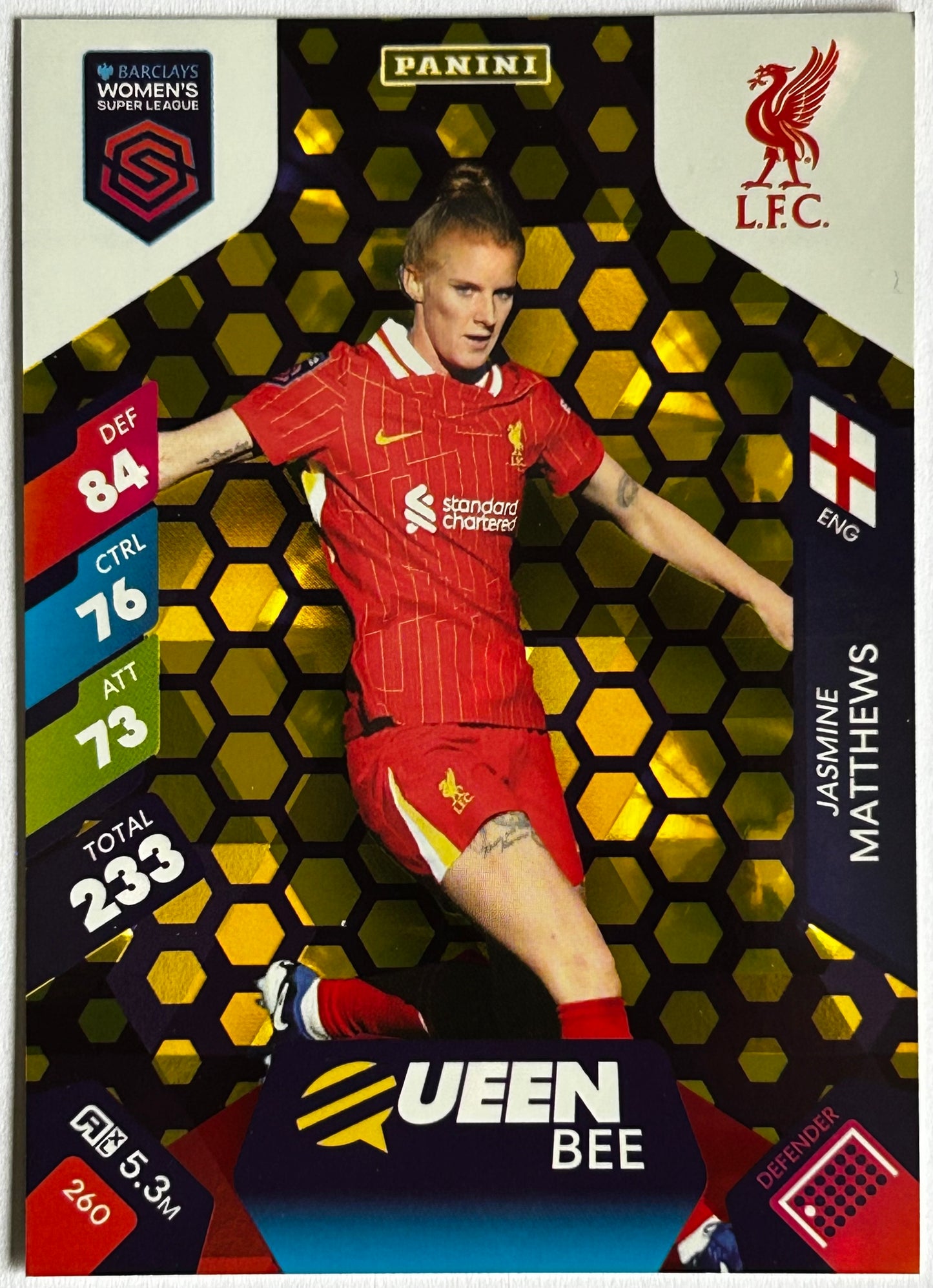 Panini Adrenalyn XL Barclays Women's Super League 2025 - Single QUEEN BEE Cards (1:8 packets) #256 - #261