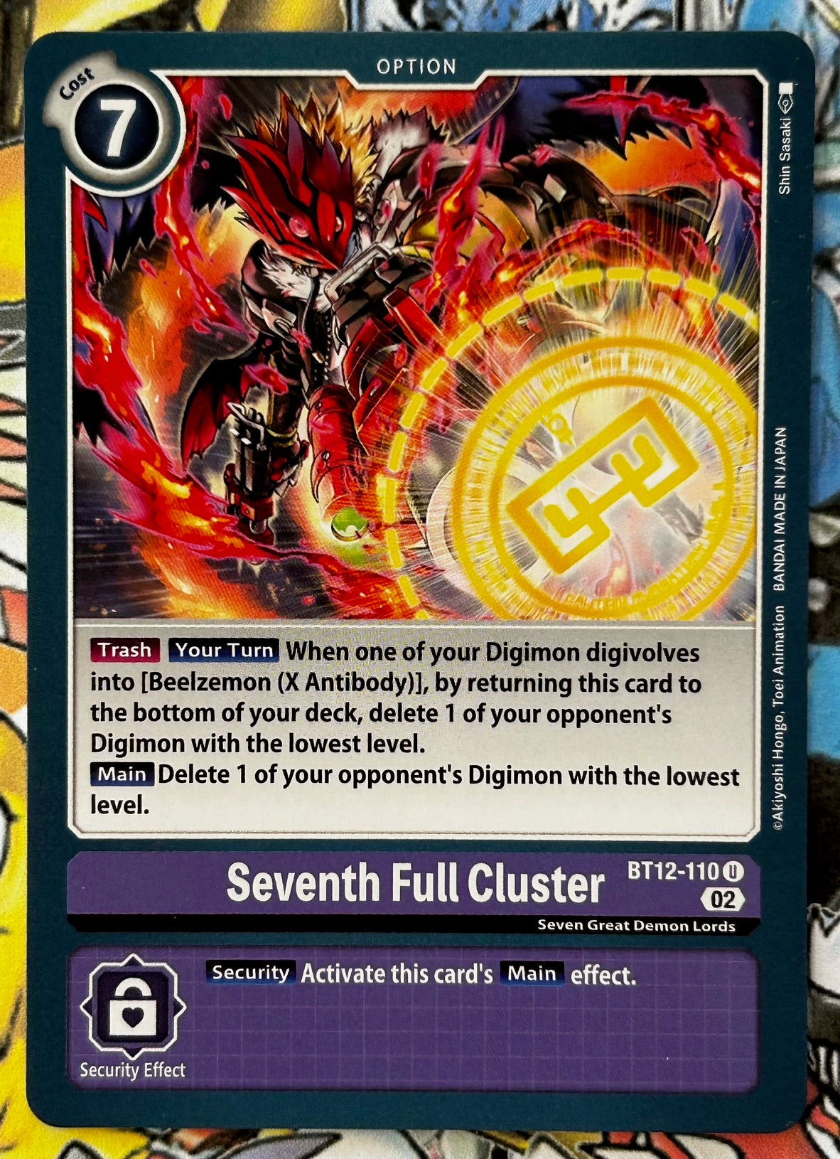 purple option cards digimon BT12-110 SEVENTH FULL CLUSTER Across Time Purple Option Digimon Card – JaqJnr