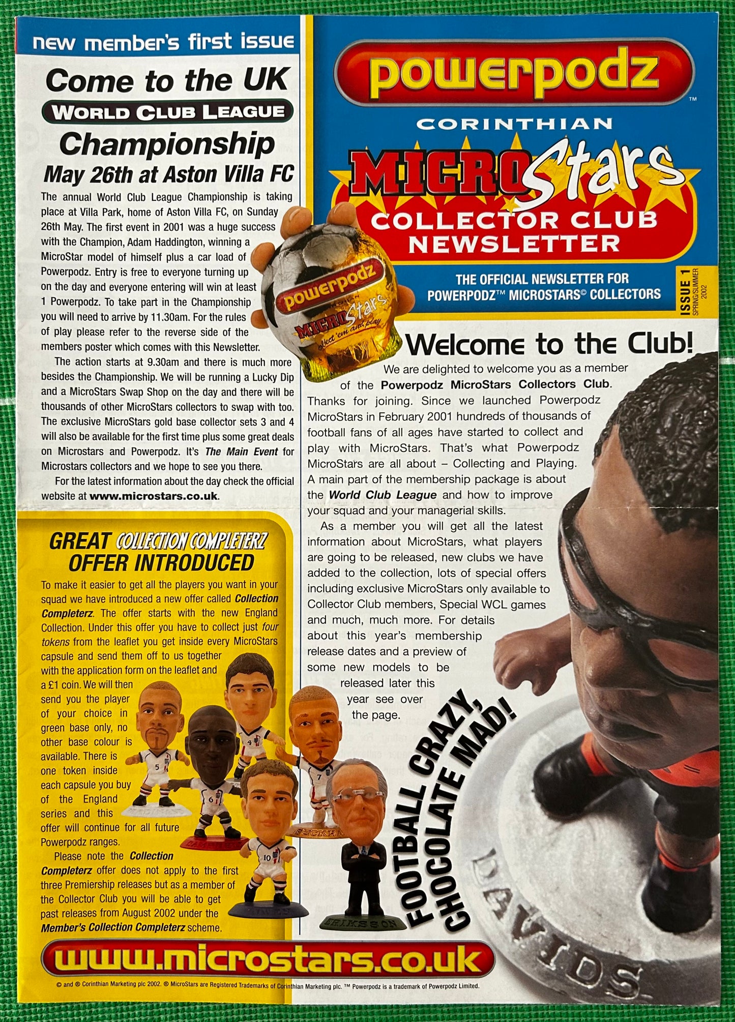 Corinthian MicroStars Collector Club Newsletter - Issue 1 Spring / Summer 2002