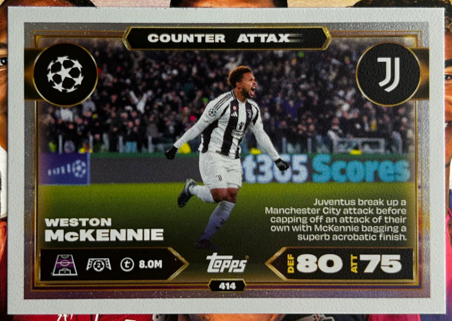 2025-26 Topps UCC Match Attax - COUNTER ATTAX Rainbow Plus Foil (#406-#414) 1:3 packs