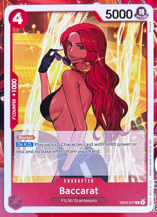 EB03-007 BACCARAT One Piece Character Card (Red) English