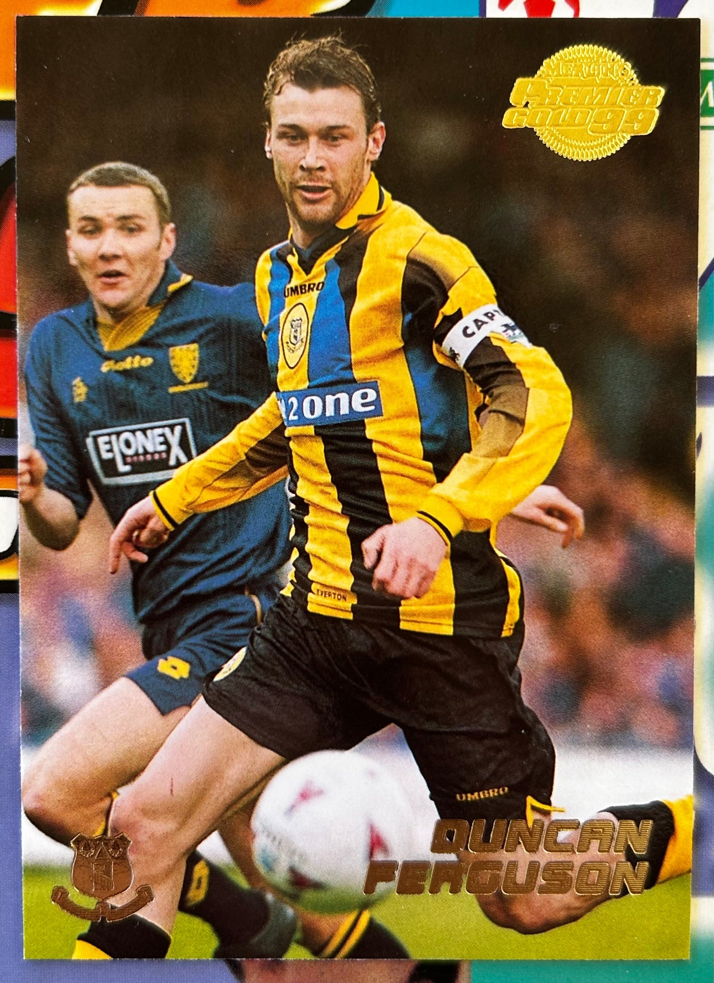 Merlin's Premier Gold 99 Trading Cards - DUNCAN FERGUSON (EVERTON) #59