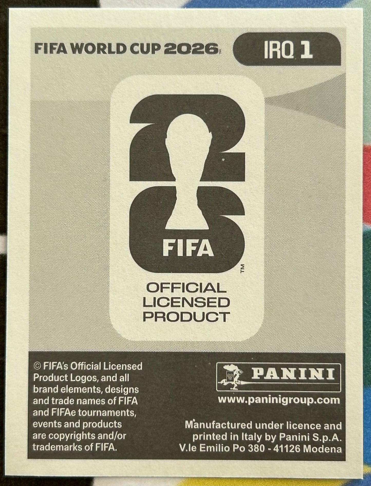 Panini FIFA World Cup 2026 Official Sticker Collection - EMBLEM (IRAQ) Foil Sticker IRQ1