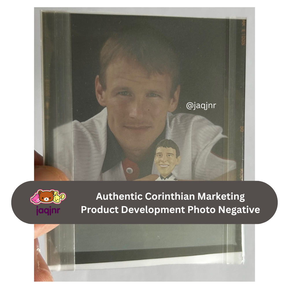 Corinthian England World Cup France 1998 TEDDY SHERINGHAM WITH XL FIGURE Product Development Photo Negative