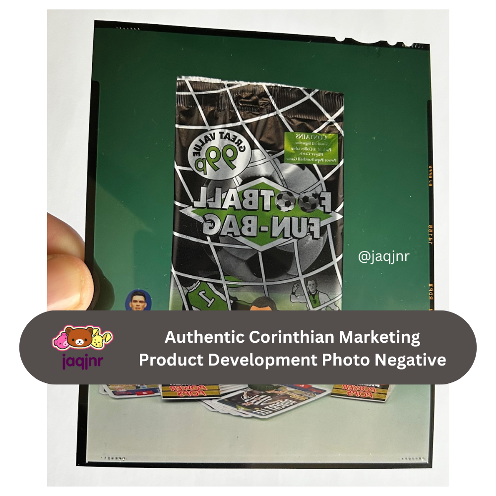 Corinthian FOOTBALL FUN-BAG Product Development Photo Negative
