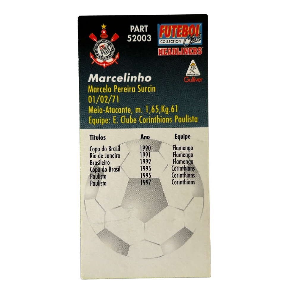 Corinthian Headliners - MARCELINHO (Corinthians) Collector Card BRA004