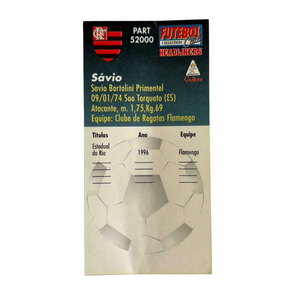 Corinthian Headliners - SAVIO (Flamengo) Collector Card BRA001