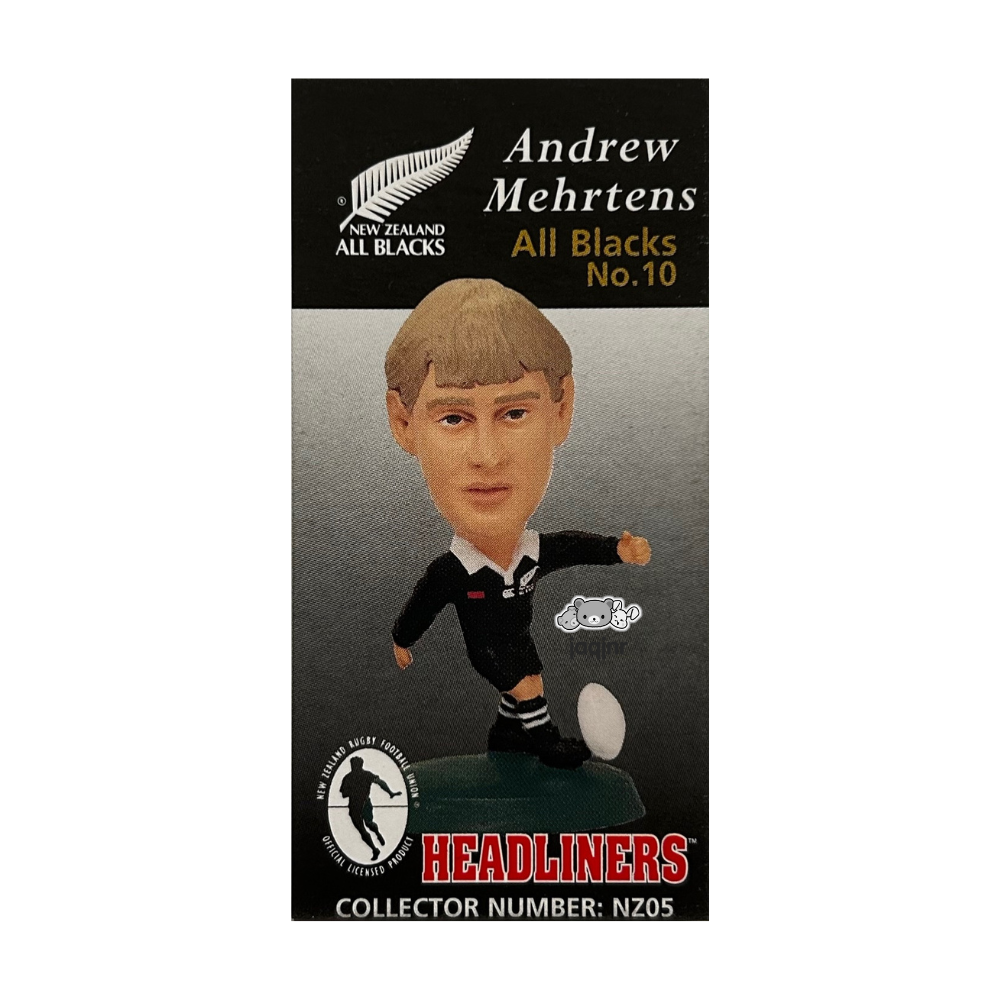 Corinthian Headliners Rugby Union - ANDREW MEHRTENS (NEW ZEALAND ALL BLACKS #10) Collector Card NZ05