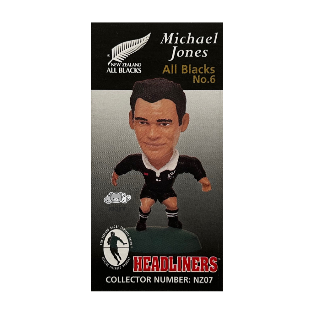 Corinthian Headliners Rugby Union - MICHAEL JONES (NEW ZEALAND ALL BLACKS #6) Collector Card NZ07