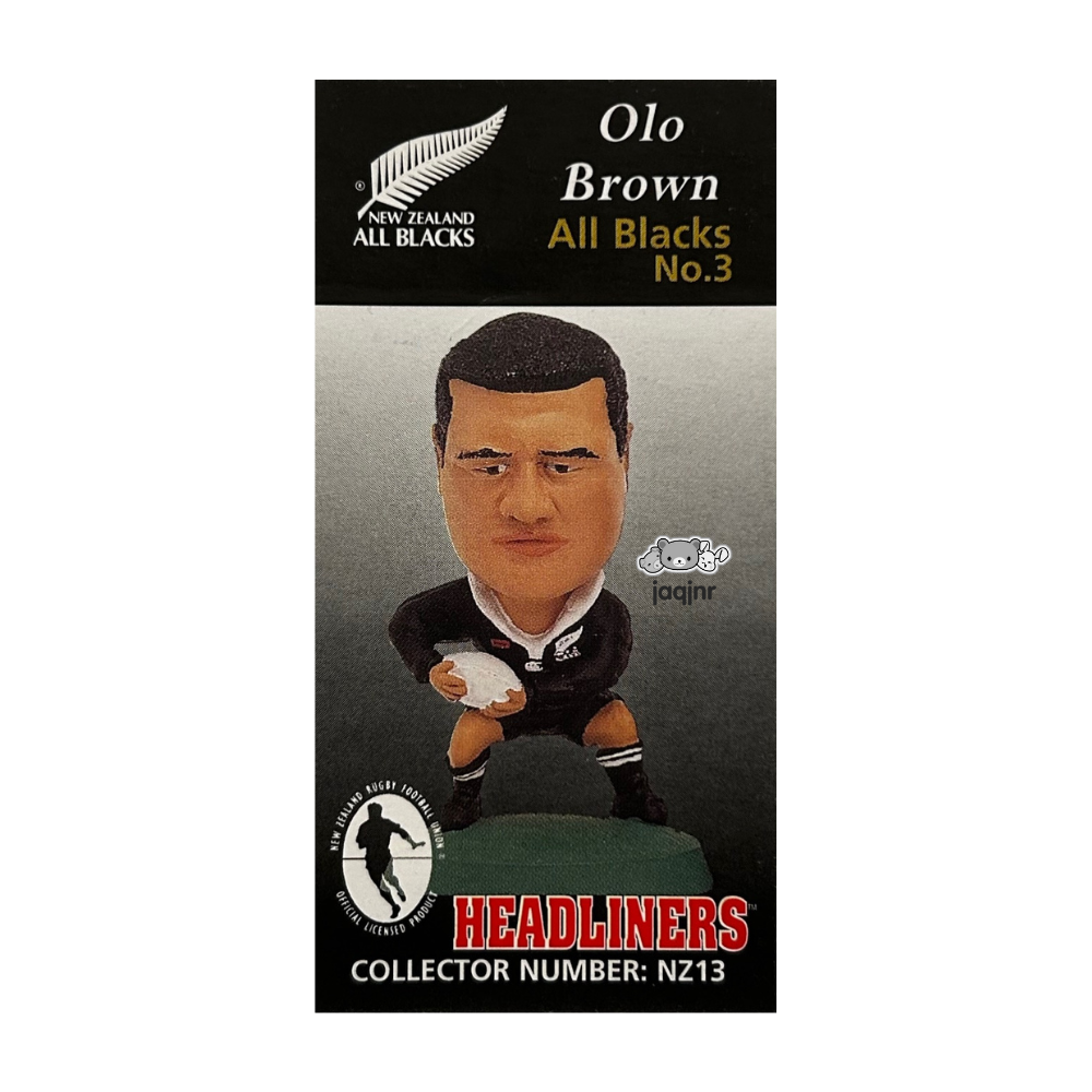Corinthian Headliners Rugby Union - OLO BROWN (NEW ZEALAND ALL BLACKS #3) Collector Card NZ13