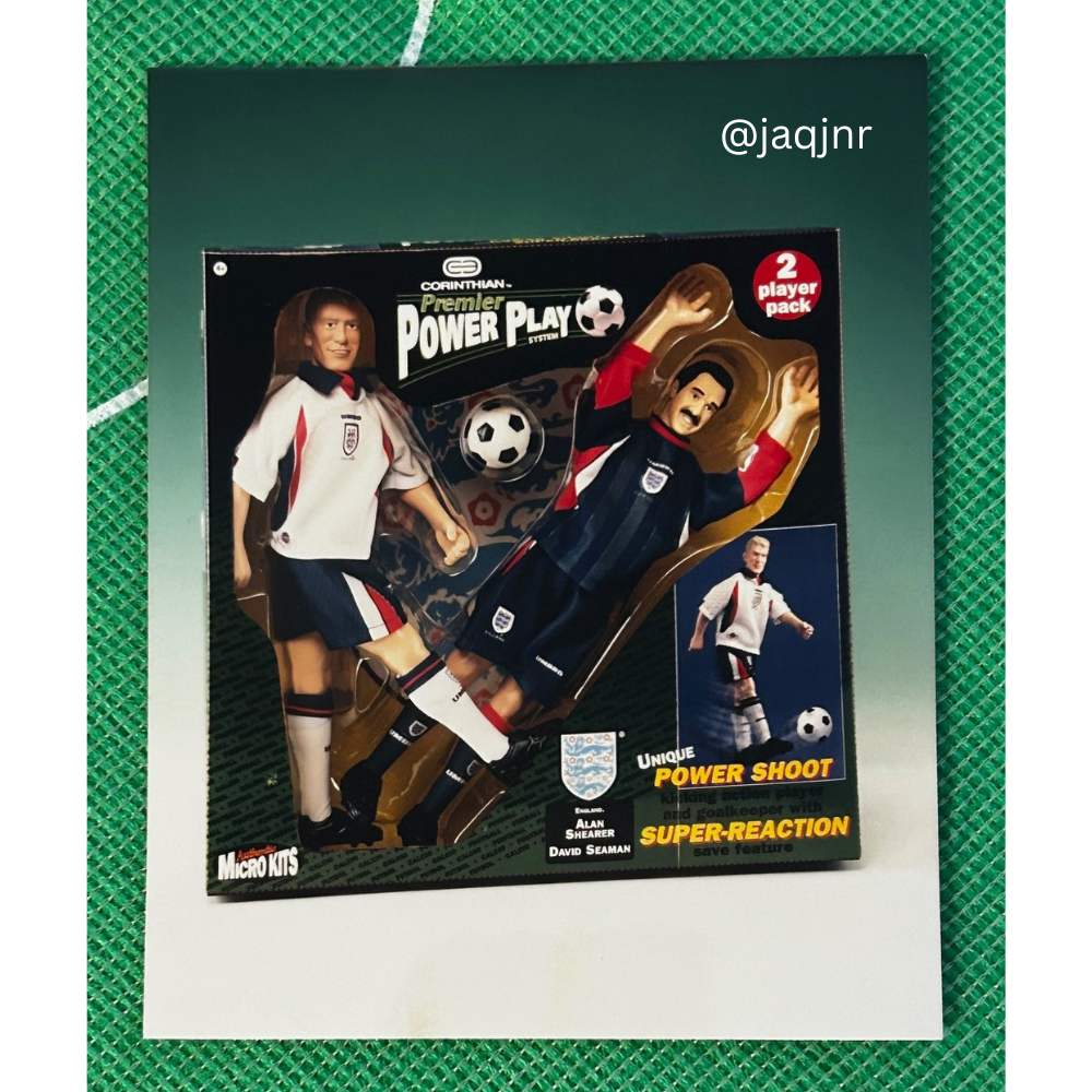 Corinthian Powerplay Photo - ALAN SHEARER & DAVID SEAMAN (ENGLAND) Colour 6" x 4"