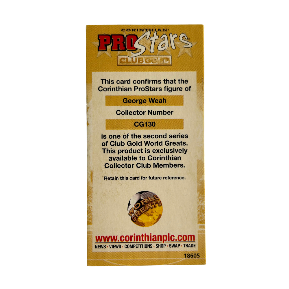 Prostars Club Gold - GEORGE WEAH (LIBERIA) World Greats Collector Card CG130