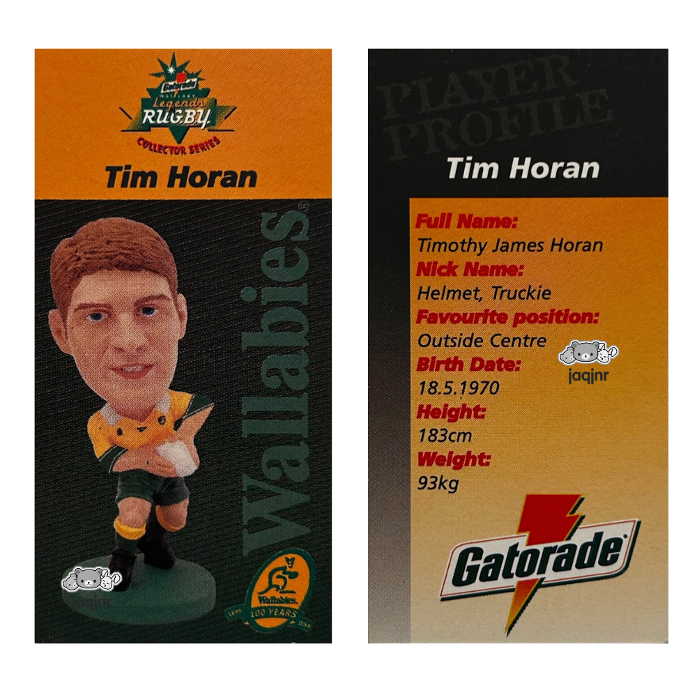 Corinthian Rugby Union 1999 Gatorade Promo - TIM HORAN (AUSTRALIA WALLABIES) Collector Card MS3