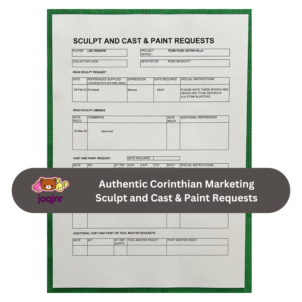 Corinthian Sculpt and Cast & Paint Request Form - LEE HENDRIE (ASTON VILLA) Unreleased Fan Favourites Team Pose