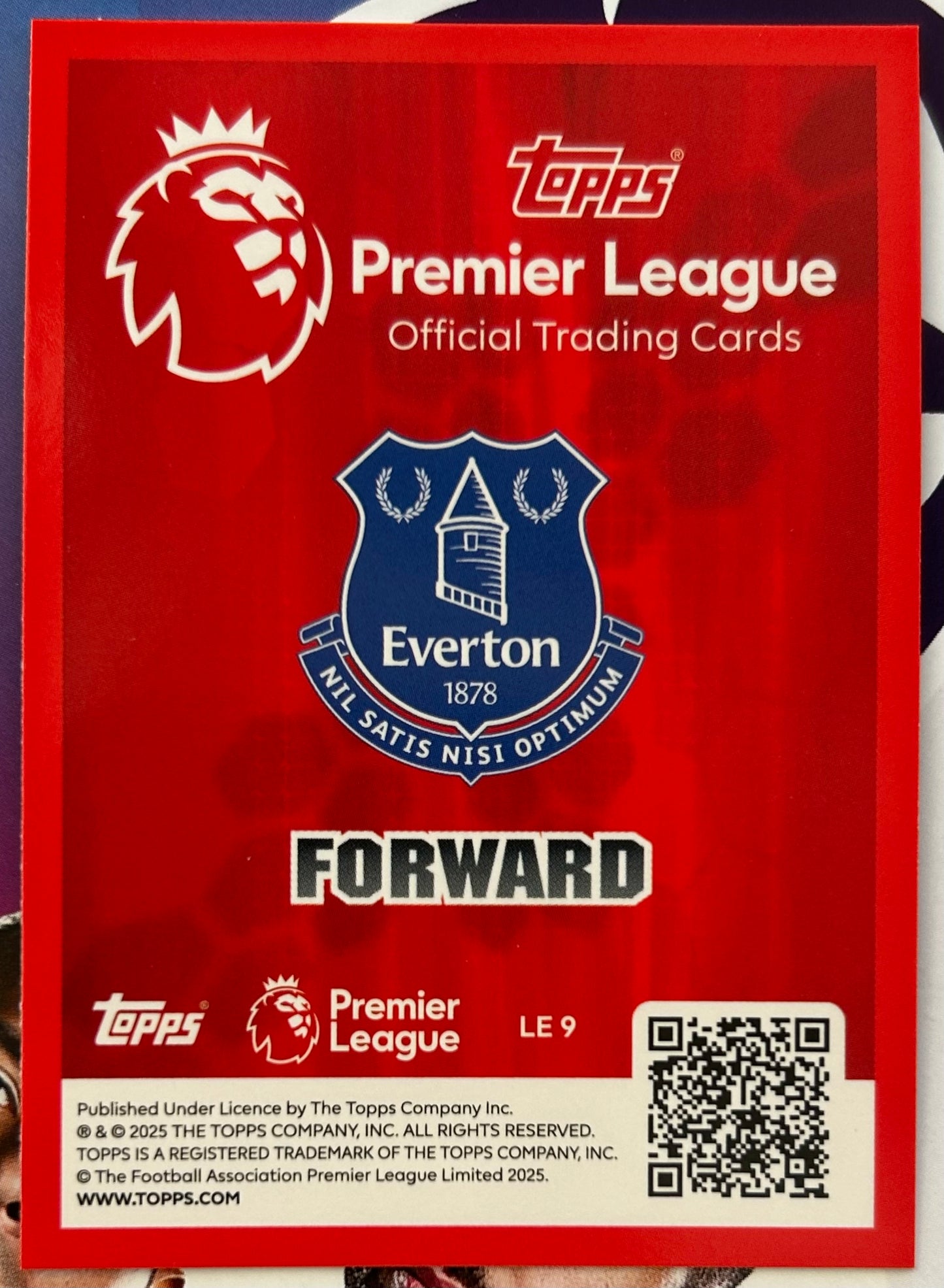 Topps Premier League 2026 Debut Edition - DUNCAN FERGUSON (EVERTON) Classic Limited Edition LE9