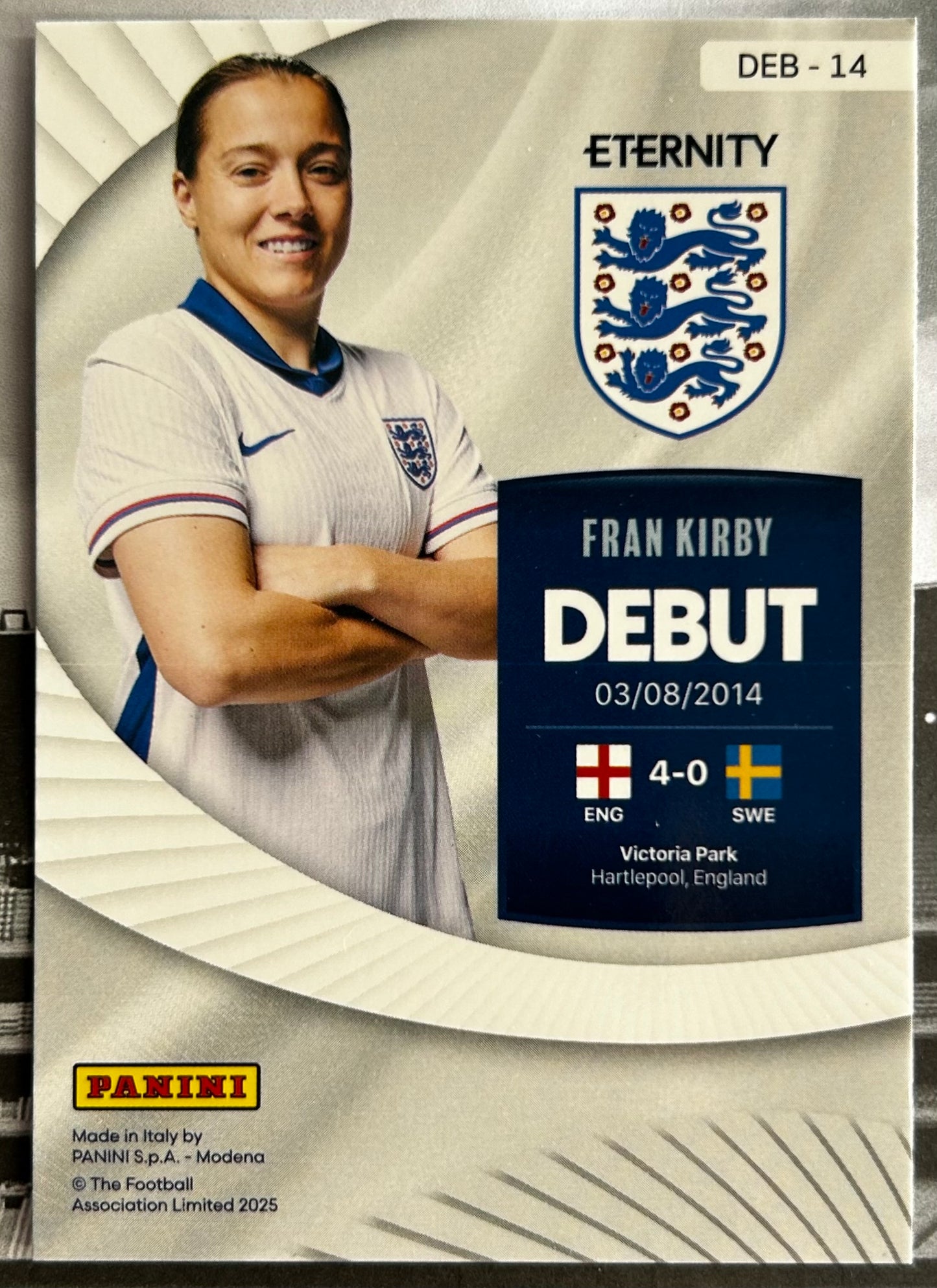 Panini Eternity Lionesses 2025 - FRAN KIRBY (ENGLAND) Debut #DEB-14