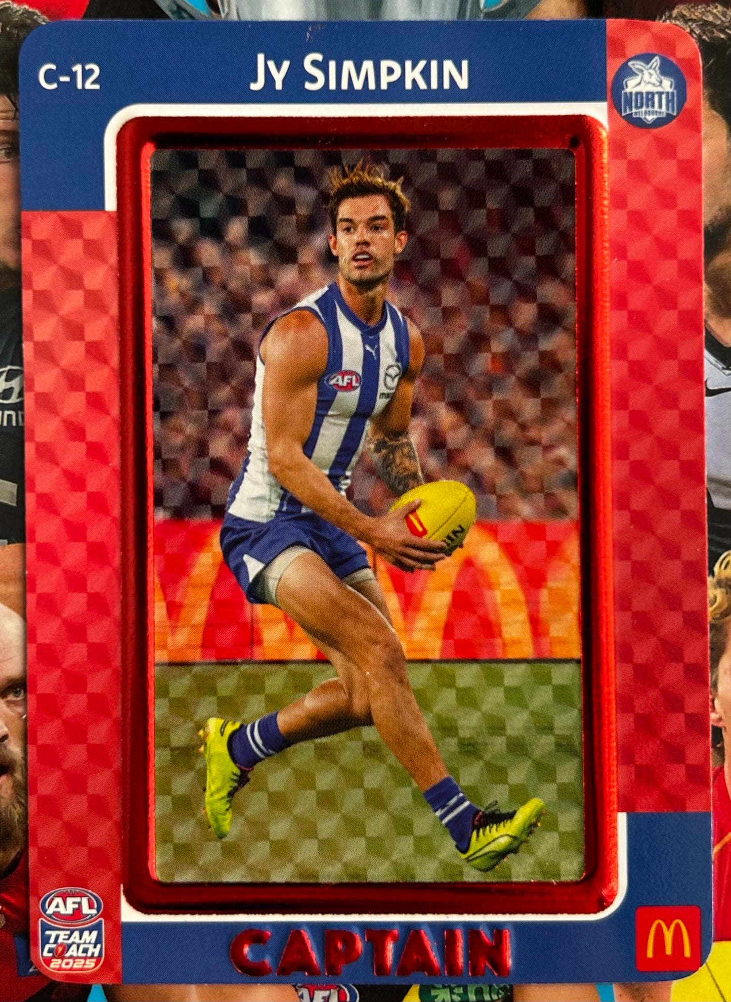 AFL Teamcoach 2025 Trading Card Collection - Single MACCAS MEN'S CAPTAINS RED Cards (C-01 to C-18)