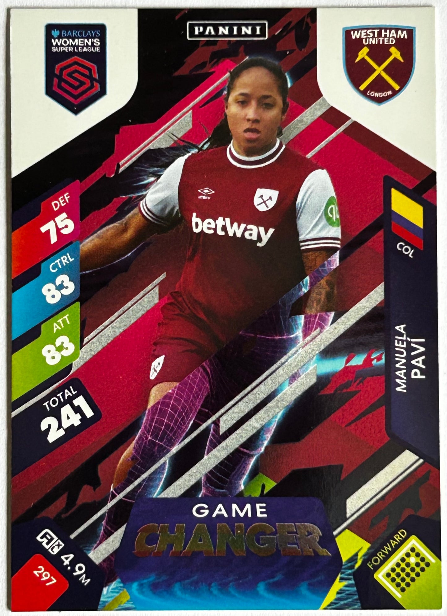 Panini Adrenalyn XL Barclays Women's Super League 2025 - Single GAME CHANGER Cards (1:4 packets) #286 - #297