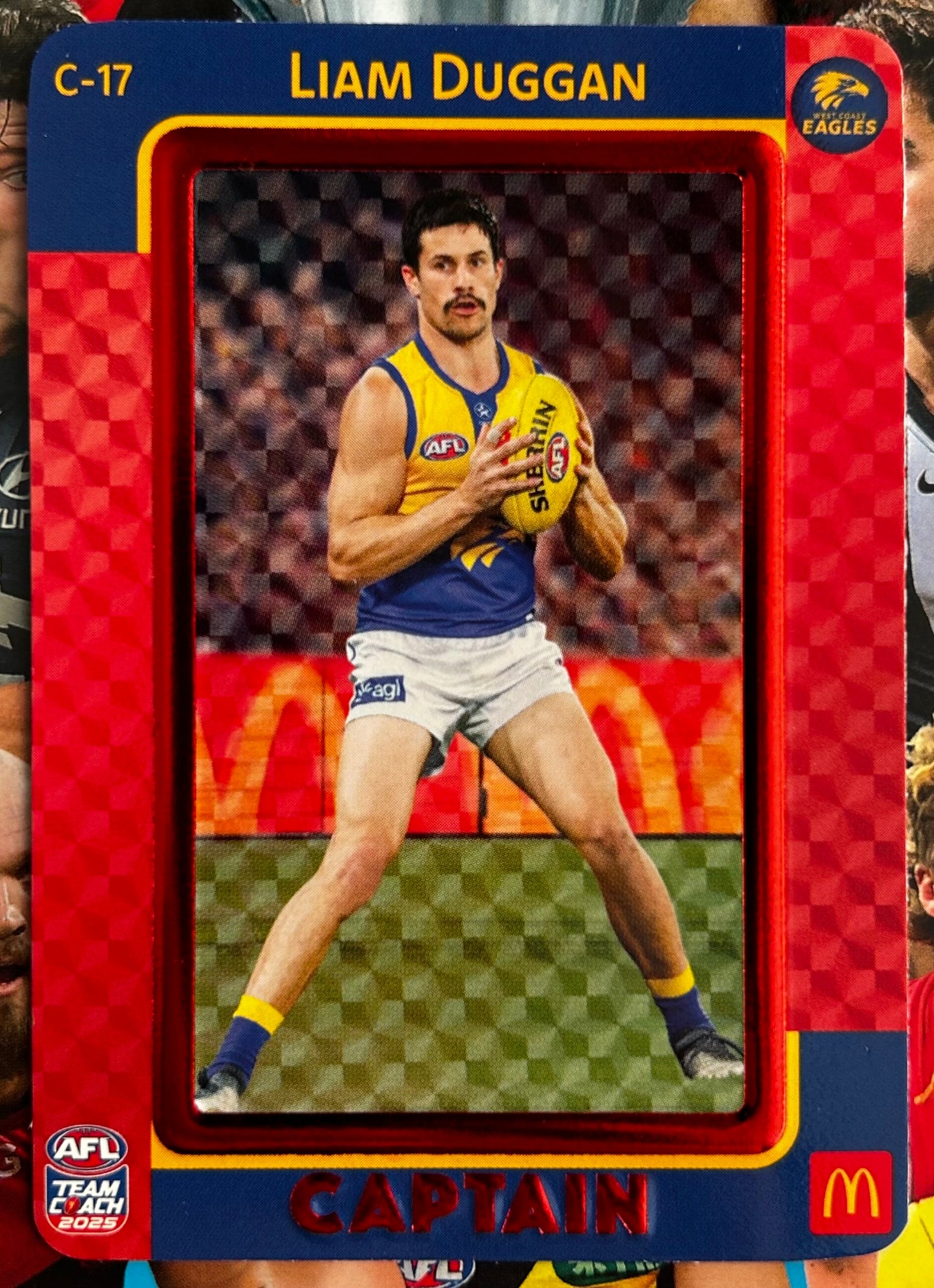 AFL Teamcoach 2025 Trading Card Collection - Single MACCAS MEN'S CAPTAINS RED Cards (C-01 to C-18)