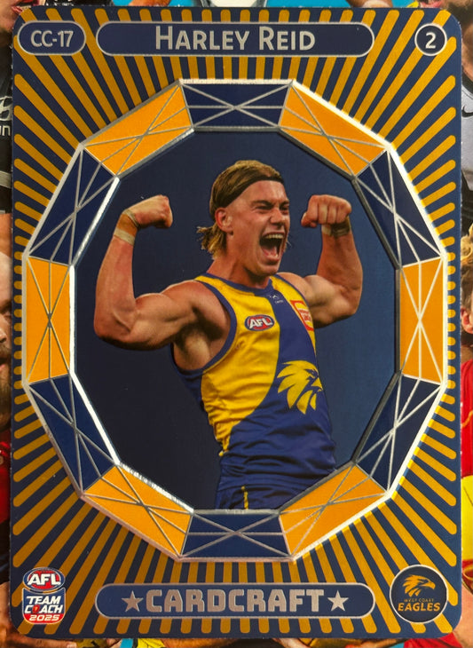 AFL Teamcoach 2025 - HARLEY REID (WEST COAST EAGLES) Card Craft CC-17 Cheering 1:6 packs