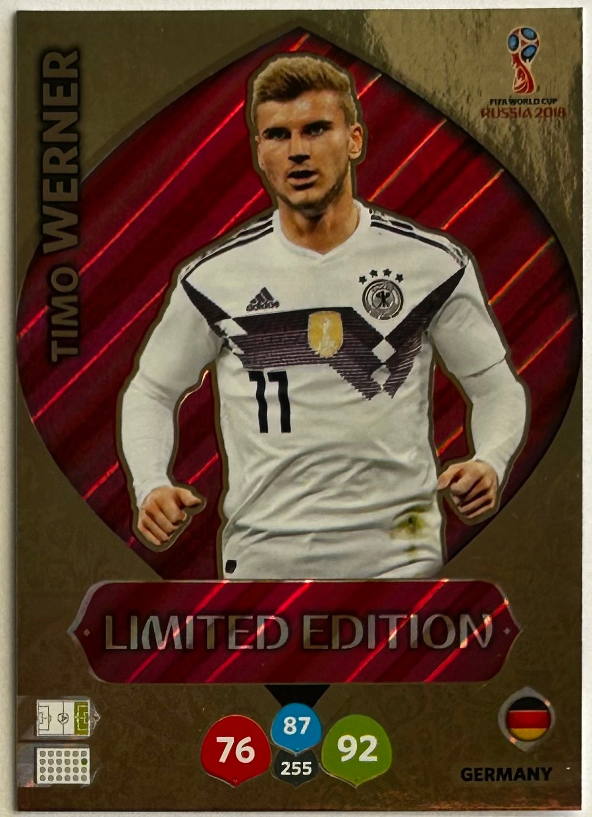 Panini Adrenalyn XL FIFA World Cup Russia 2018 - TIMO WERNER (GERMANY) Limited Edition