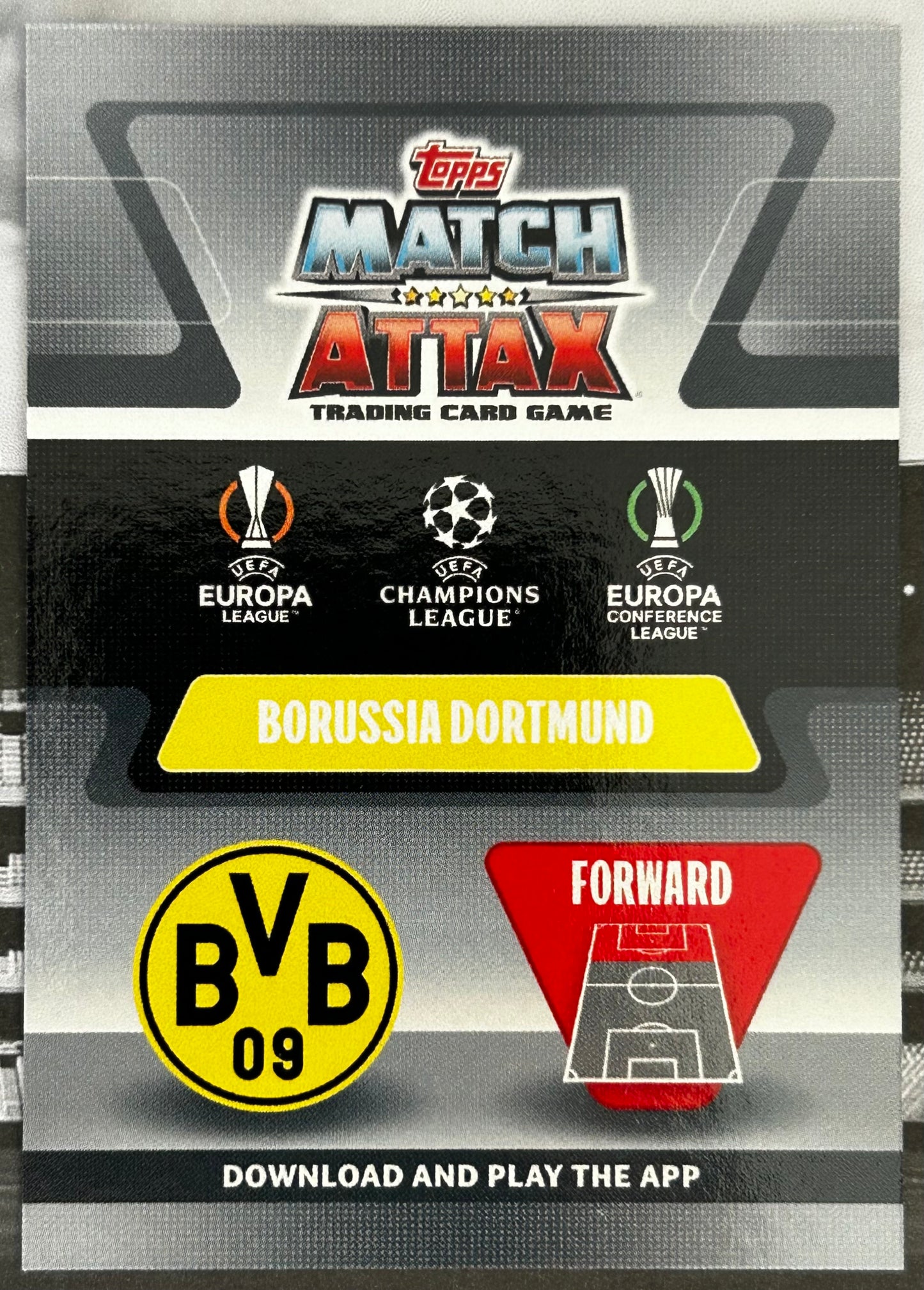 Topps 2020-21 Match Attax UEFA - ERLING HAALAND (BORUSSIA DORTMUND) Fire Parallel by Tyson Beck /500