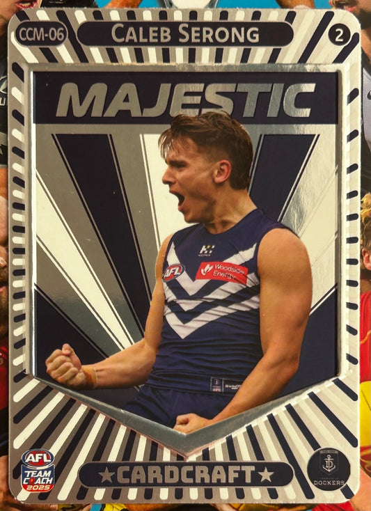 AFL Teamcoach 2025 - CALEB SERONG (FREMANTLE DOCKERS) Card Craft Majestic CCM-08 #2 1:6 packs
