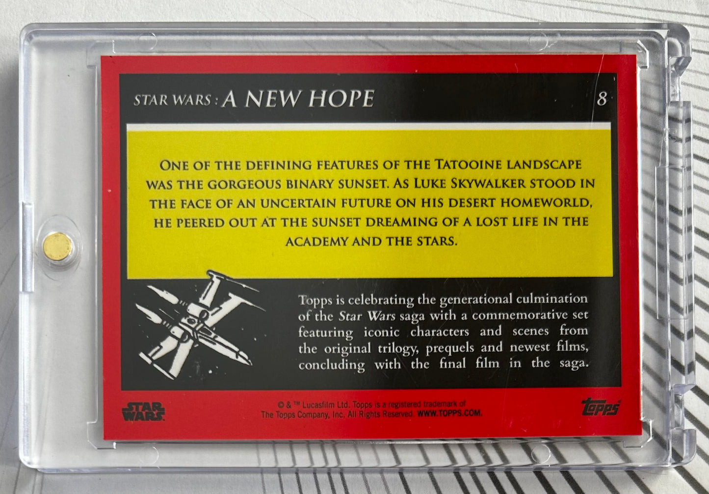 Topps Star Wars Galactic Moments - THE BINARY SUNSET (A New Hope) Countdown to Episode IX #8 *Print Run: 480*