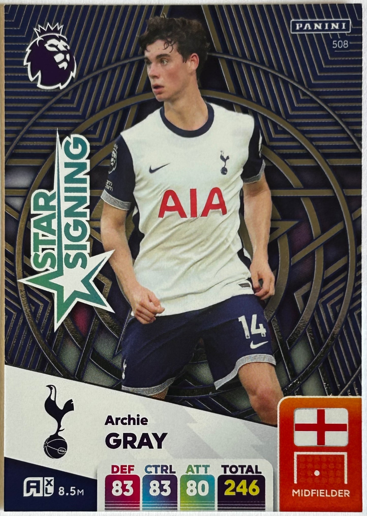 Panini Adrenalyn XL Premier League 2025 - ARCHIE GRAY (TOTTENHAM) Star Signing 508