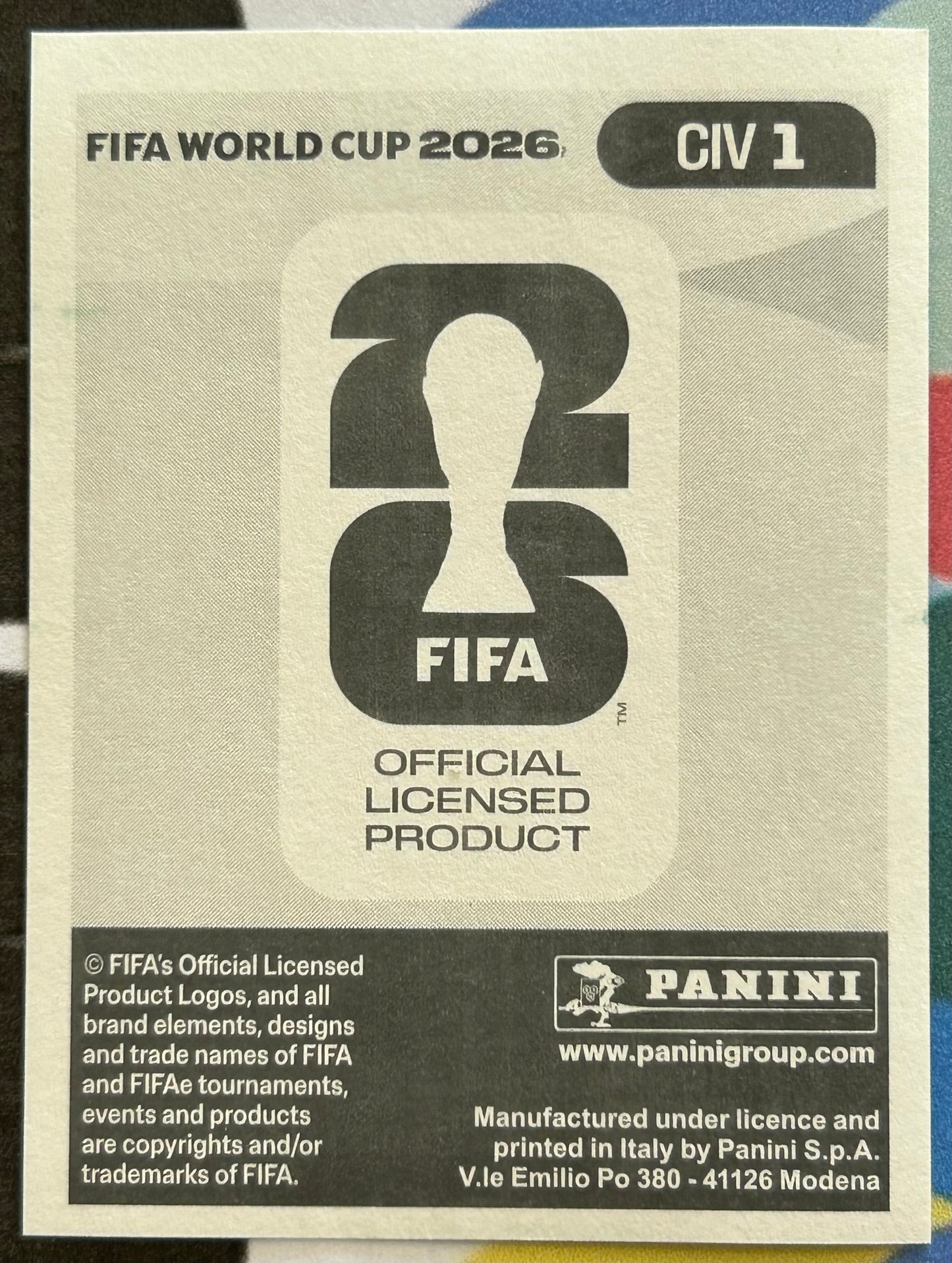 Panini FIFA World Cup 2026 Official Sticker Collection - EMBLEM (IVORY COAST) Foil Sticker CIV1