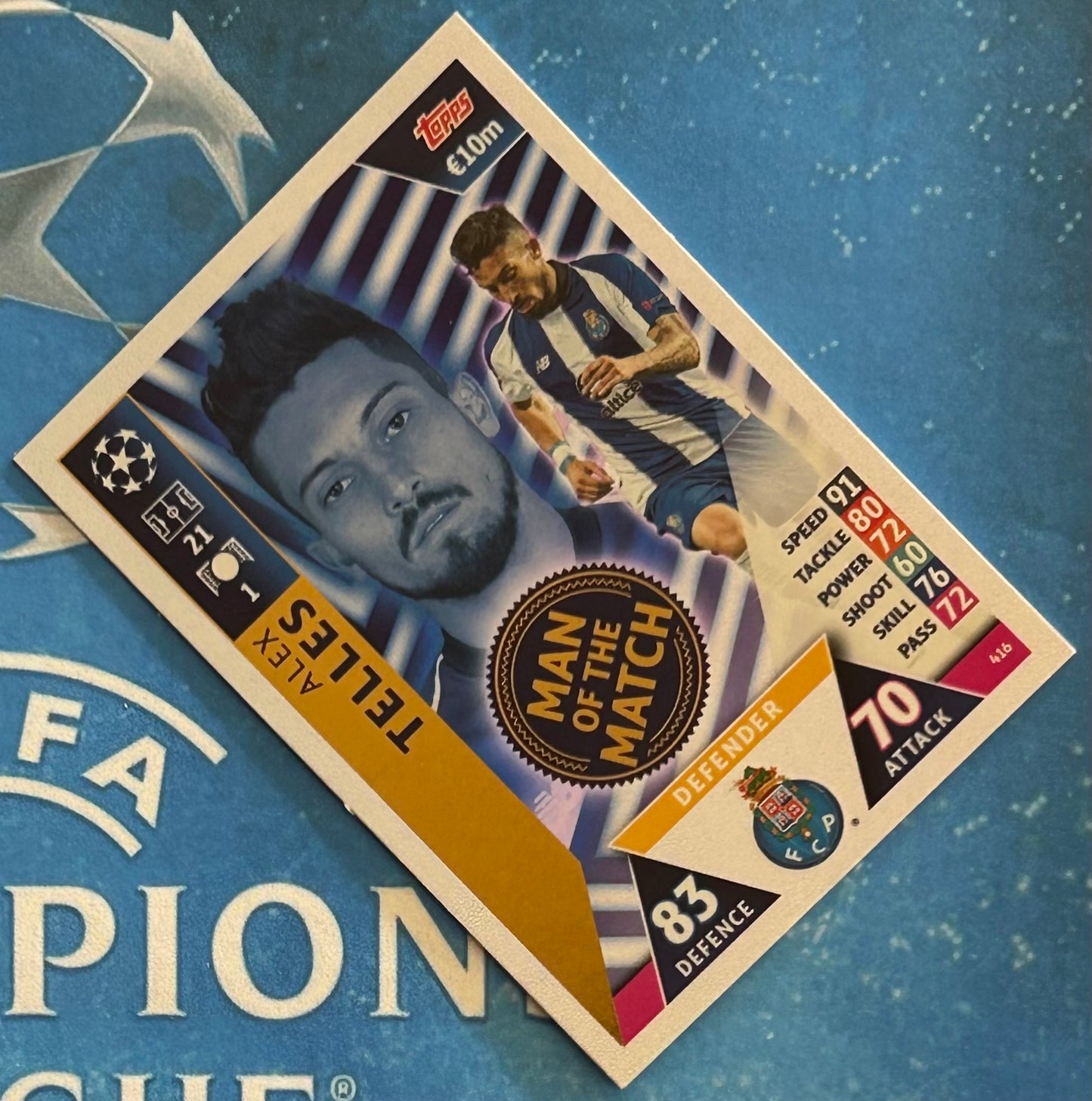 Topps Match Attax UEFA Champions League 2018-19 - ALEX TELLES (FC PORTO) Man of the Match Foil Insert #416