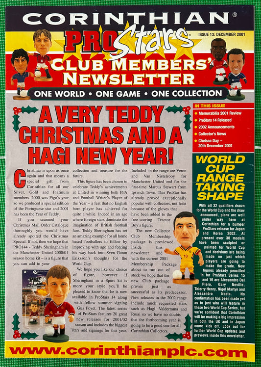 Corinthian ProStars Collector Club Members Newsletter - Issue 13 December 2001