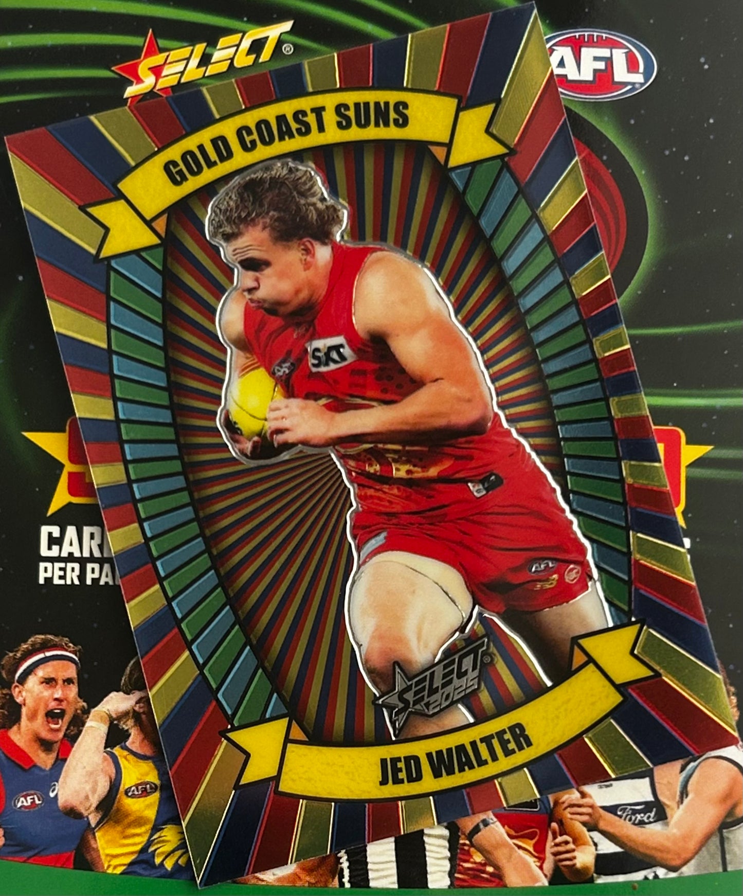 Select AFL 2025 Footy Stars Hobby - JED WALTER (GOLD COAST SUNS) Luminous Carnival LC84 /99