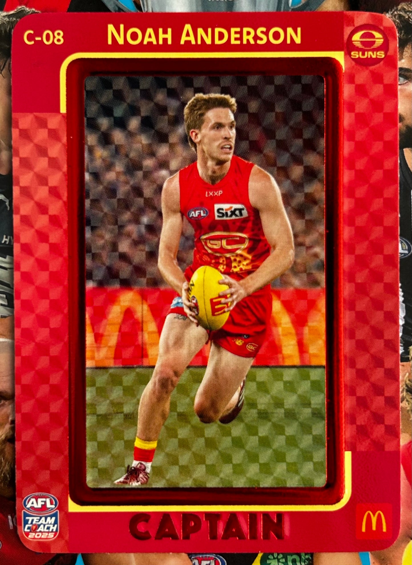 AFL Teamcoach 2025 Trading Card Collection - Single MACCAS MEN'S CAPTAINS RED Cards (C-01 to C-18)
