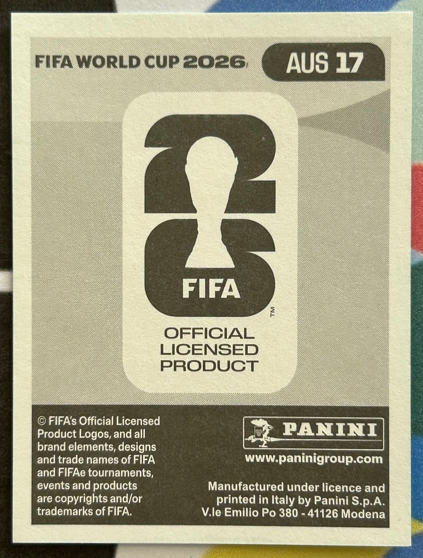 Panini FIFA World Cup 2026 Official Sticker Collection - CRAIG GOODWIN (AUSTRALIA) AUS17