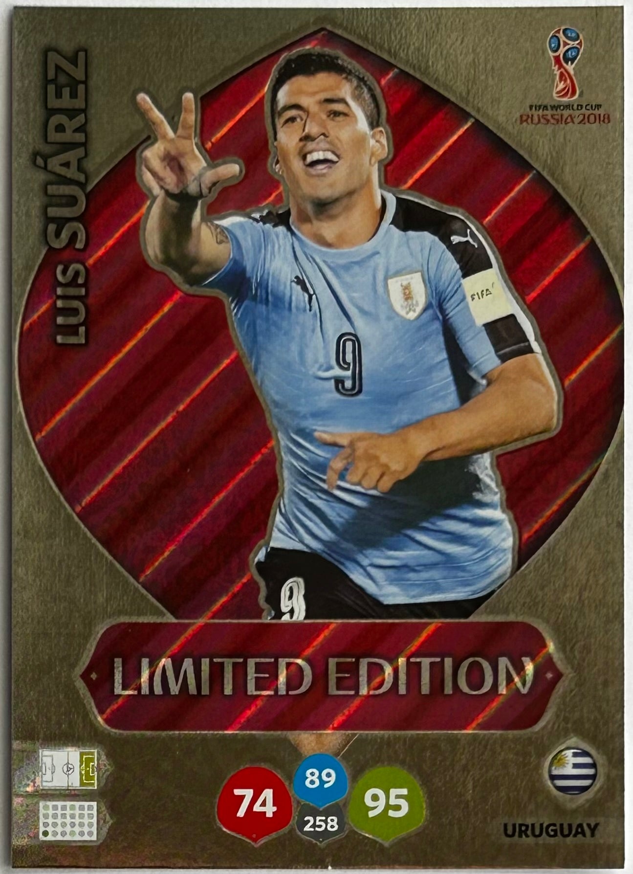 Panini Adrenalyn XL FIFA World Cup Russia 2018 - LUIS SUAREZ (URUGUAY) Limited Edition