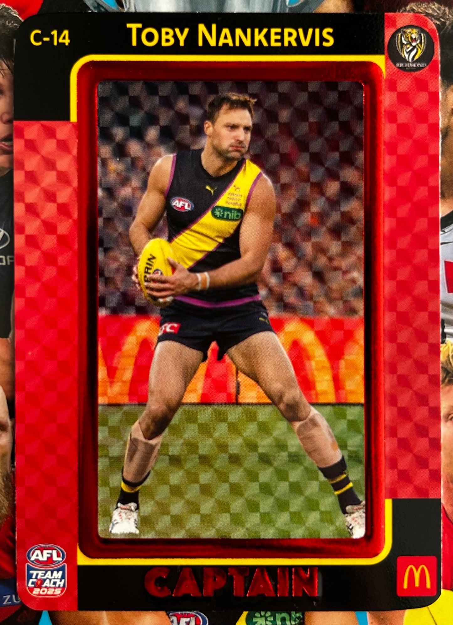 AFL Teamcoach 2025 Trading Card Collection - Single MACCAS MEN'S CAPTAINS RED Cards (C-01 to C-18)