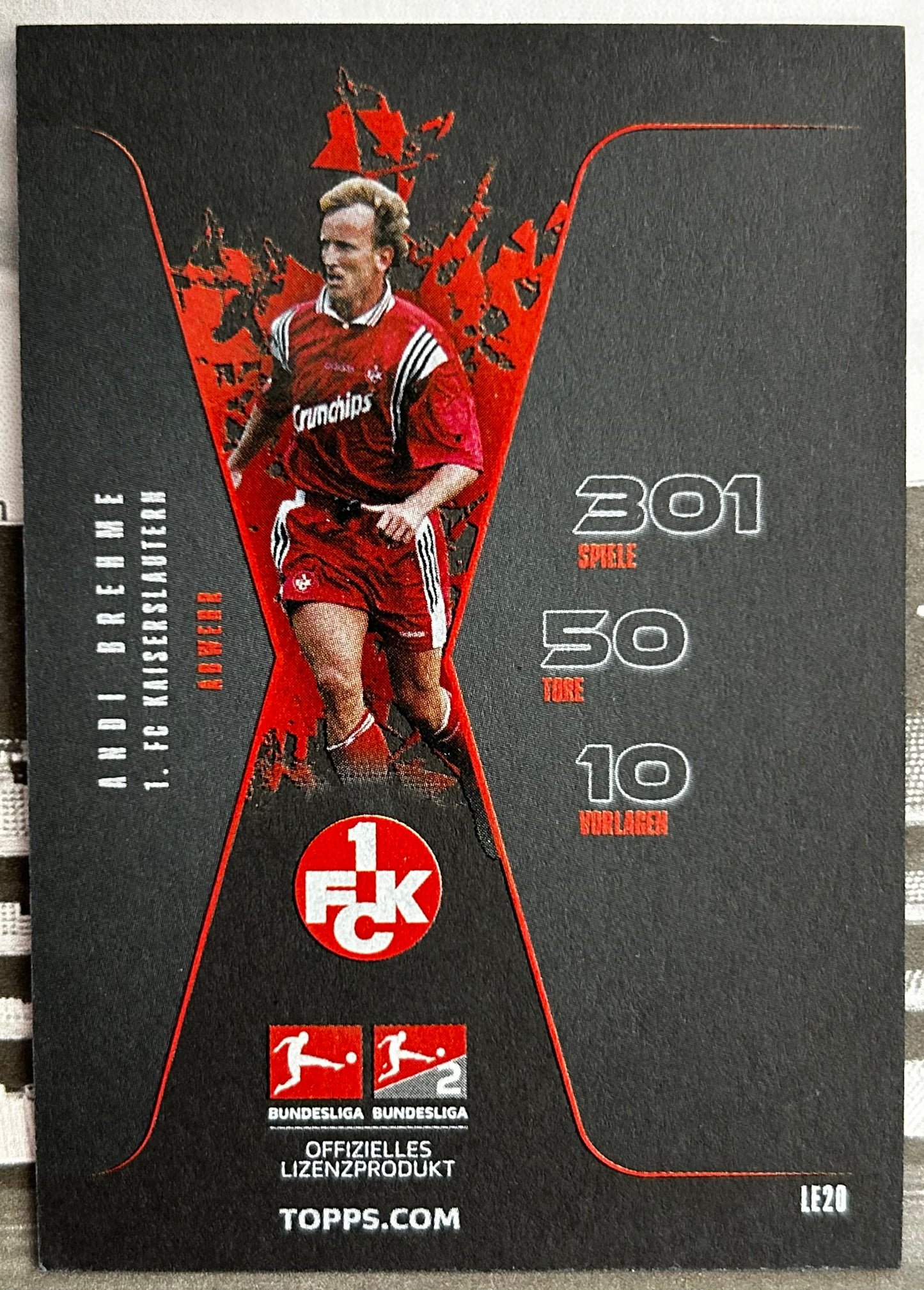 Topps Match Attax Bundesliga 2024-25 - ANDI BREHME (1. FC KAISERSLAUTERN) Black Edge Edition #LE20