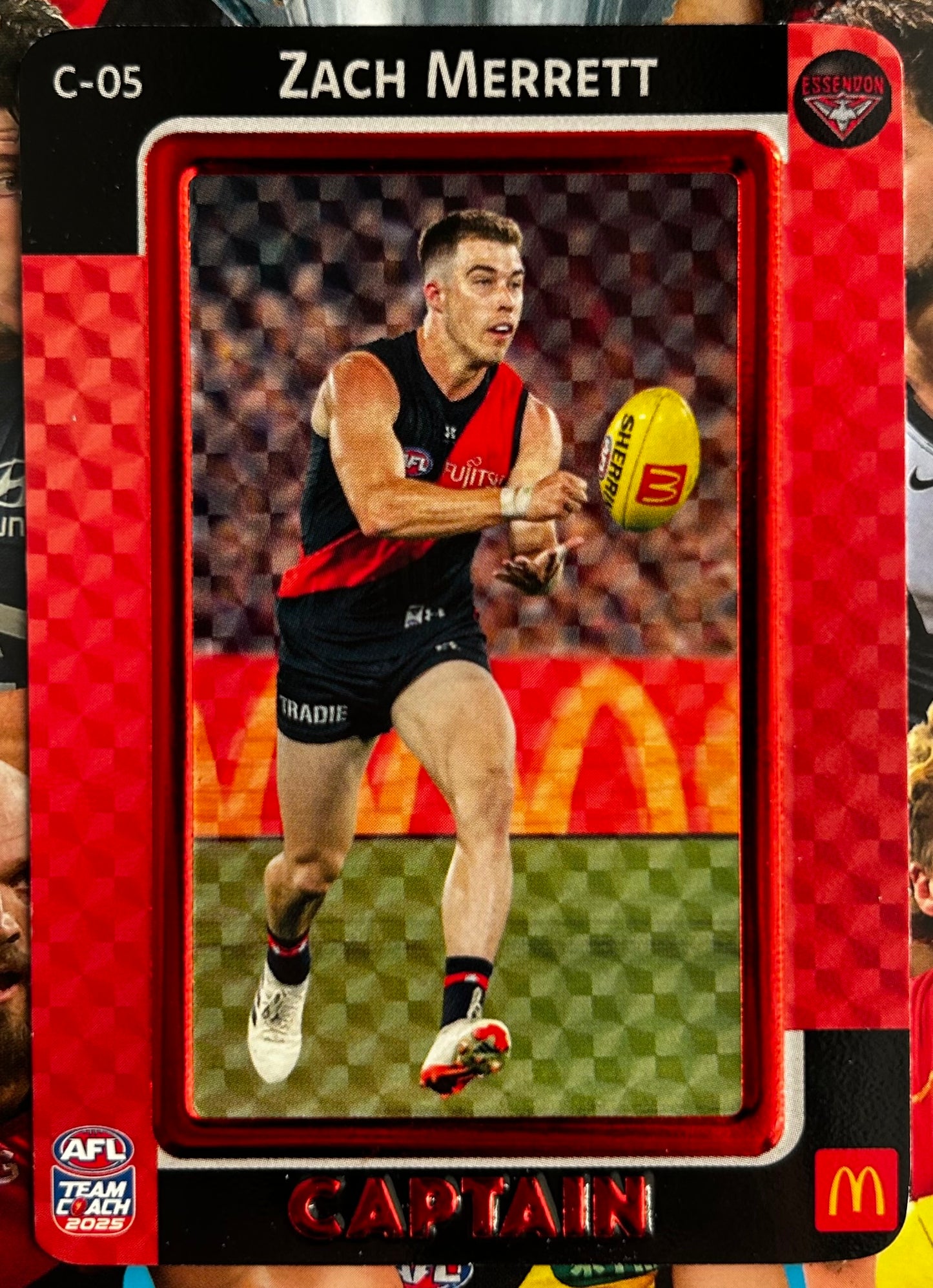 AFL Teamcoach 2025 Trading Card Collection - Single MACCAS MEN'S CAPTAINS RED Cards (C-01 to C-18)