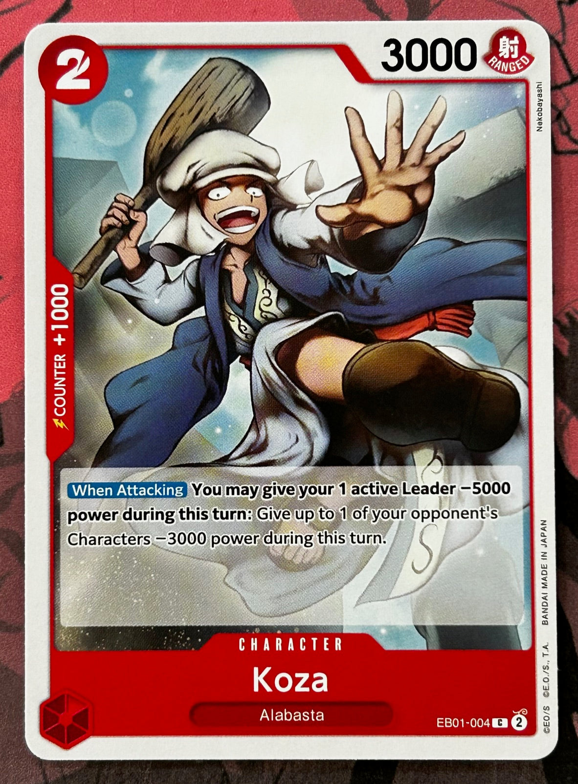 EB01-004 KOZA One Piece Character Card (Red) English – JaqJnr
