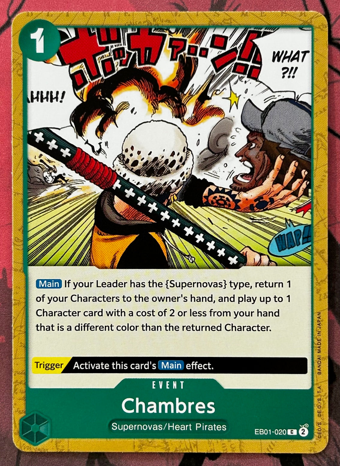 EB01-020 CHAMBRES One Piece Event Card (Green) English – JaqJnr