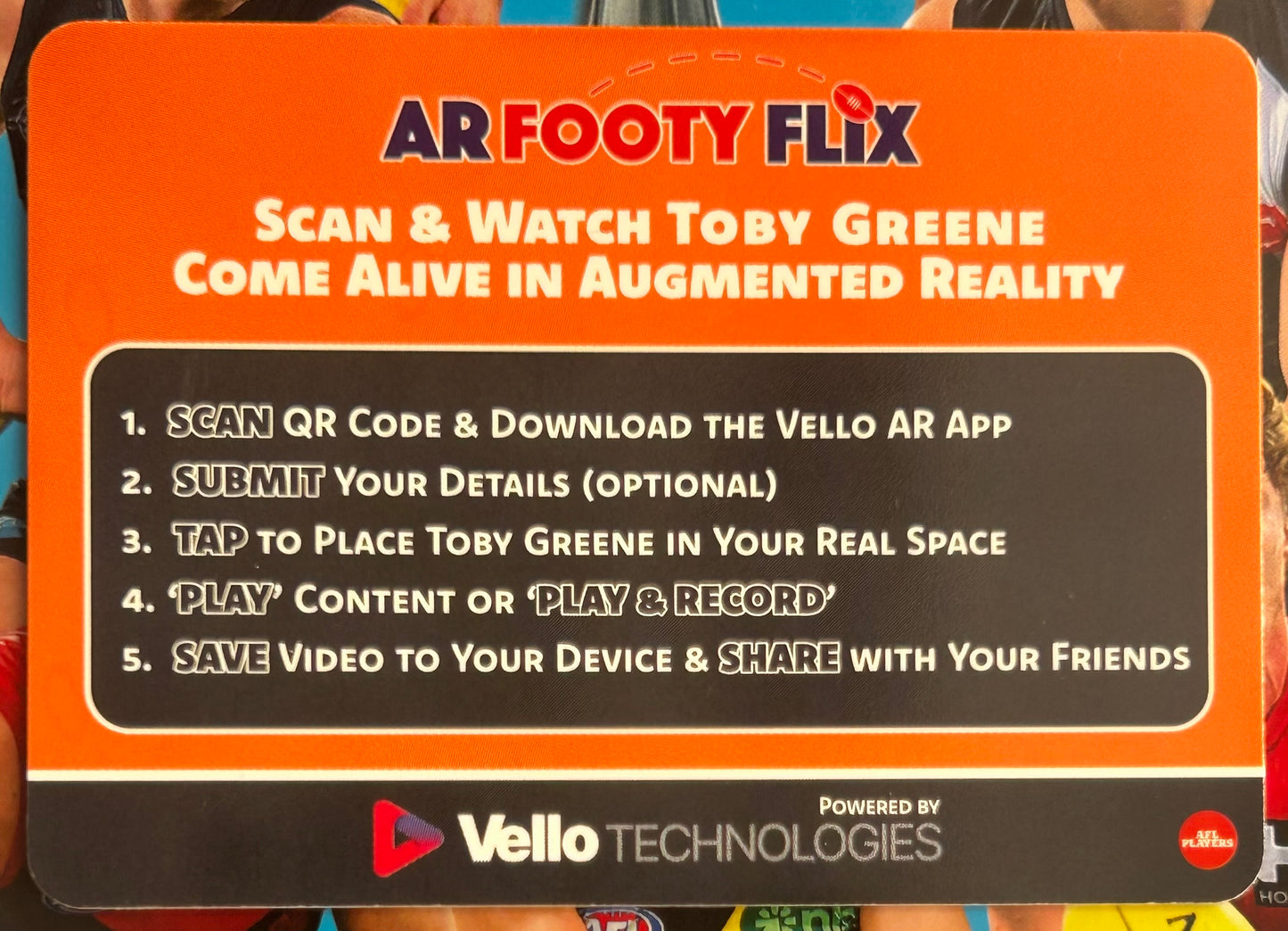 AFL Teamcoach 2025 - TOBY GREENE (GWS GIANTS) AR Footy Flix ARF-09