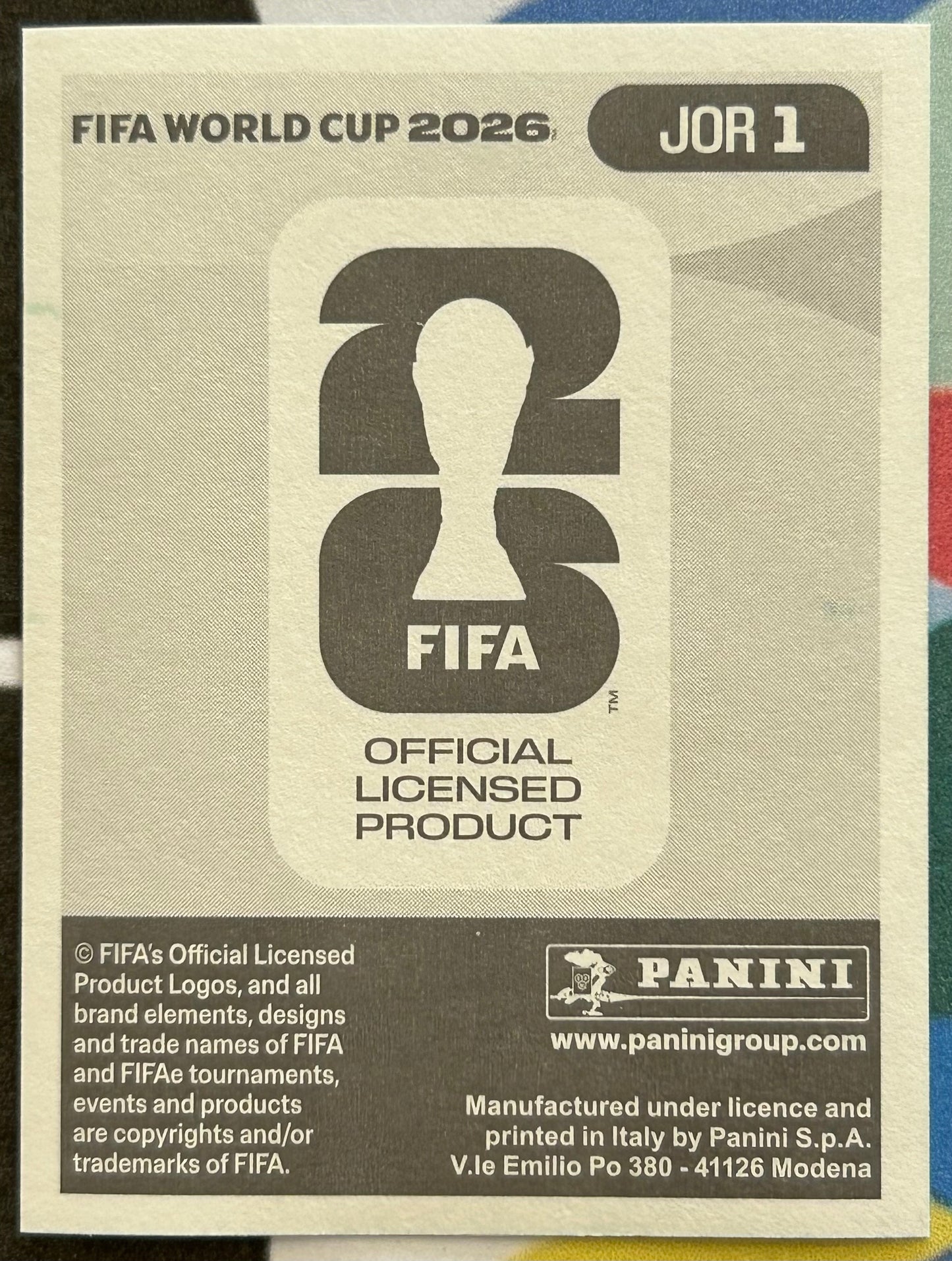 Panini FIFA World Cup 2026 Official Sticker Collection - EMBLEM (JORDAN) Foil Sticker JOR1