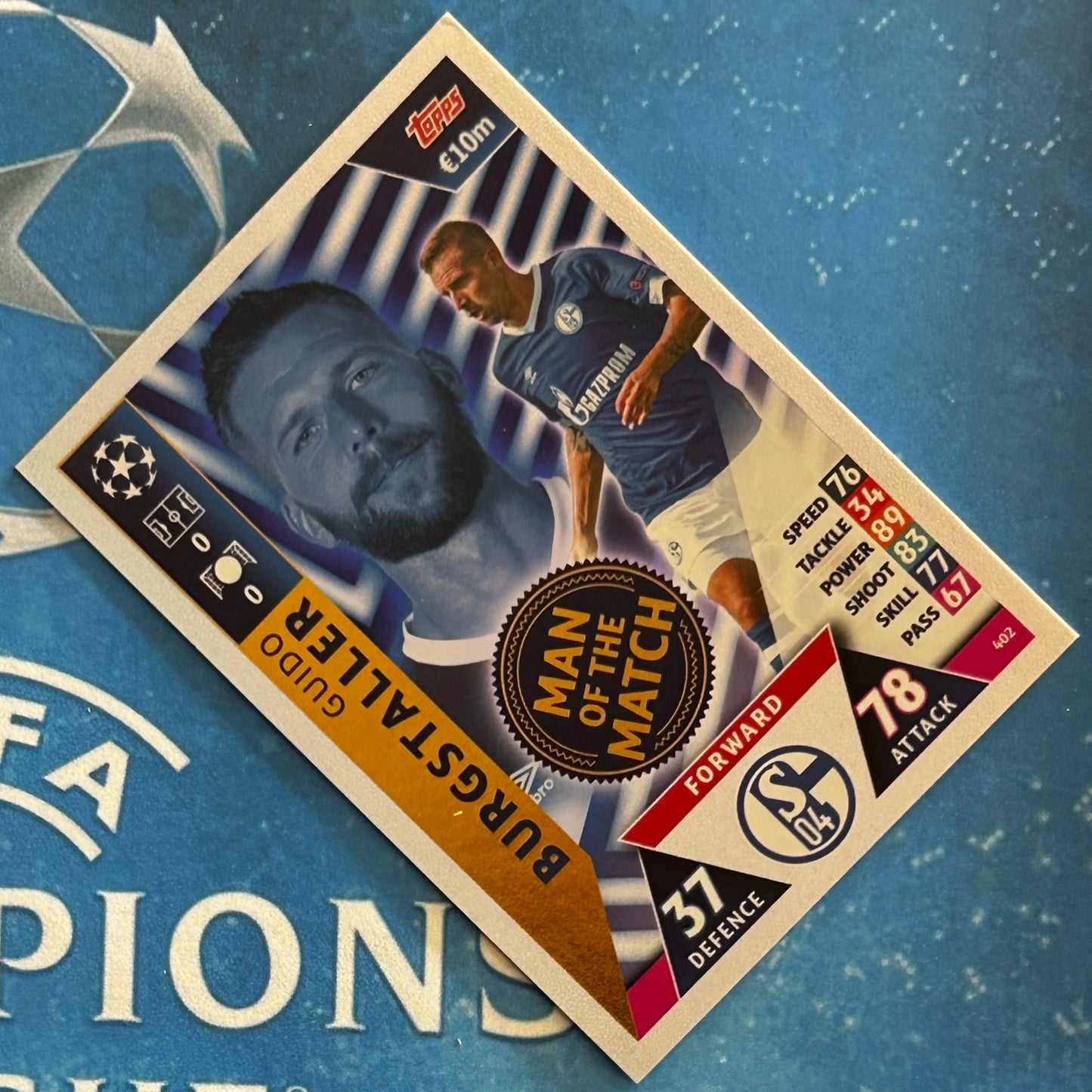 Topps Match Attax UEFA Champions League 2018-19 - GUIDO BURGSTALLER (FC SCHALKE 04) Man of the Match Foil Insert #402