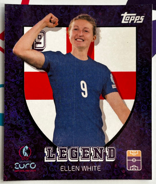 Topps UEFA Women's EURO 2025 Sticker Collection - ELLEN WHITE (ENGLAND) Legend Holo Foil #304