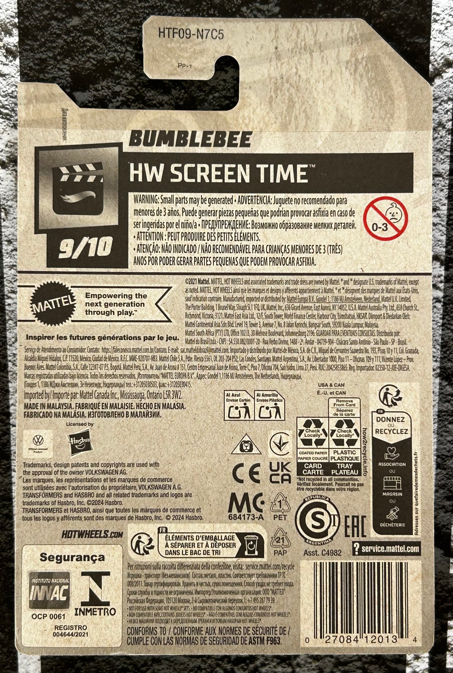 Mattel Hot Wheels Diecast Basic 1:64 - Bumblebee HW Screen Time